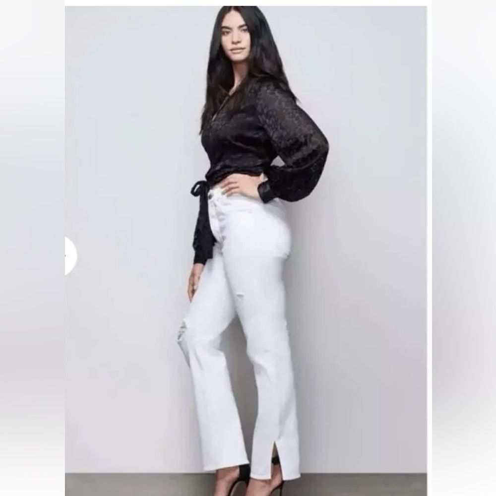 Good American White Boyfriend Jeans